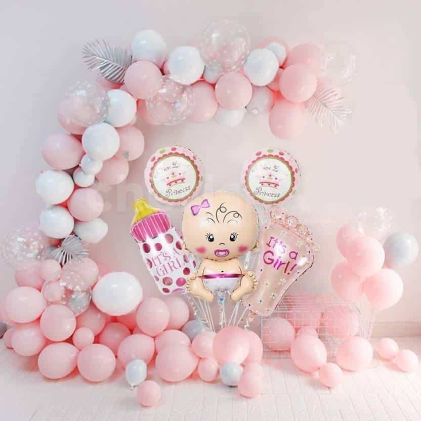 Baby Pink Themed Balloon Decor For Party