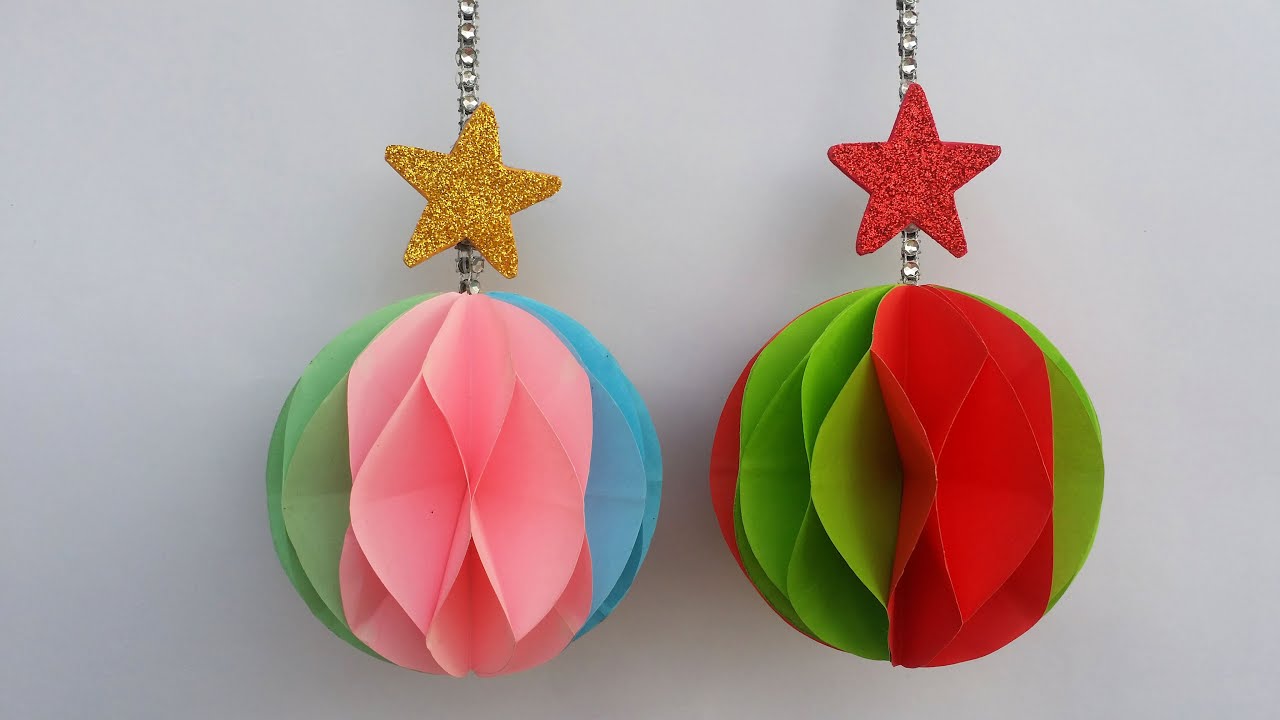 Bright Paper Balls for the Wall