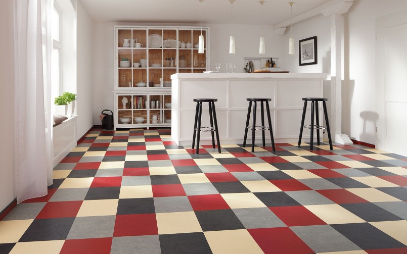 Checkerboard Painted Floors
