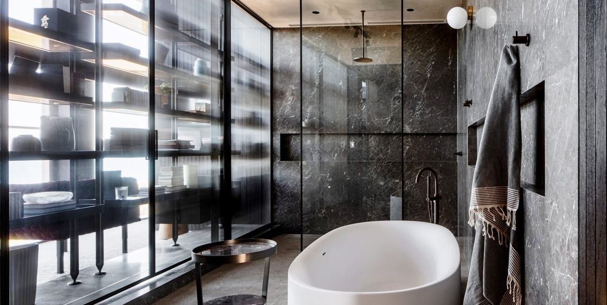 Classy Black Marble Bathroom