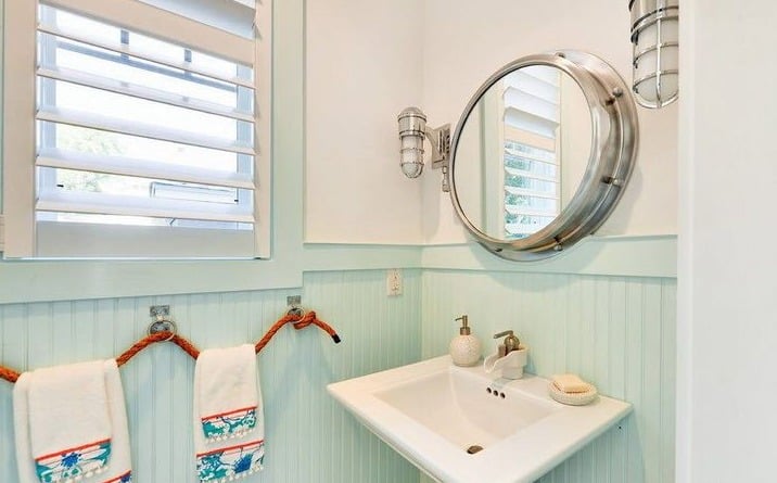 Coastal Cottage Bathroom with Pastels