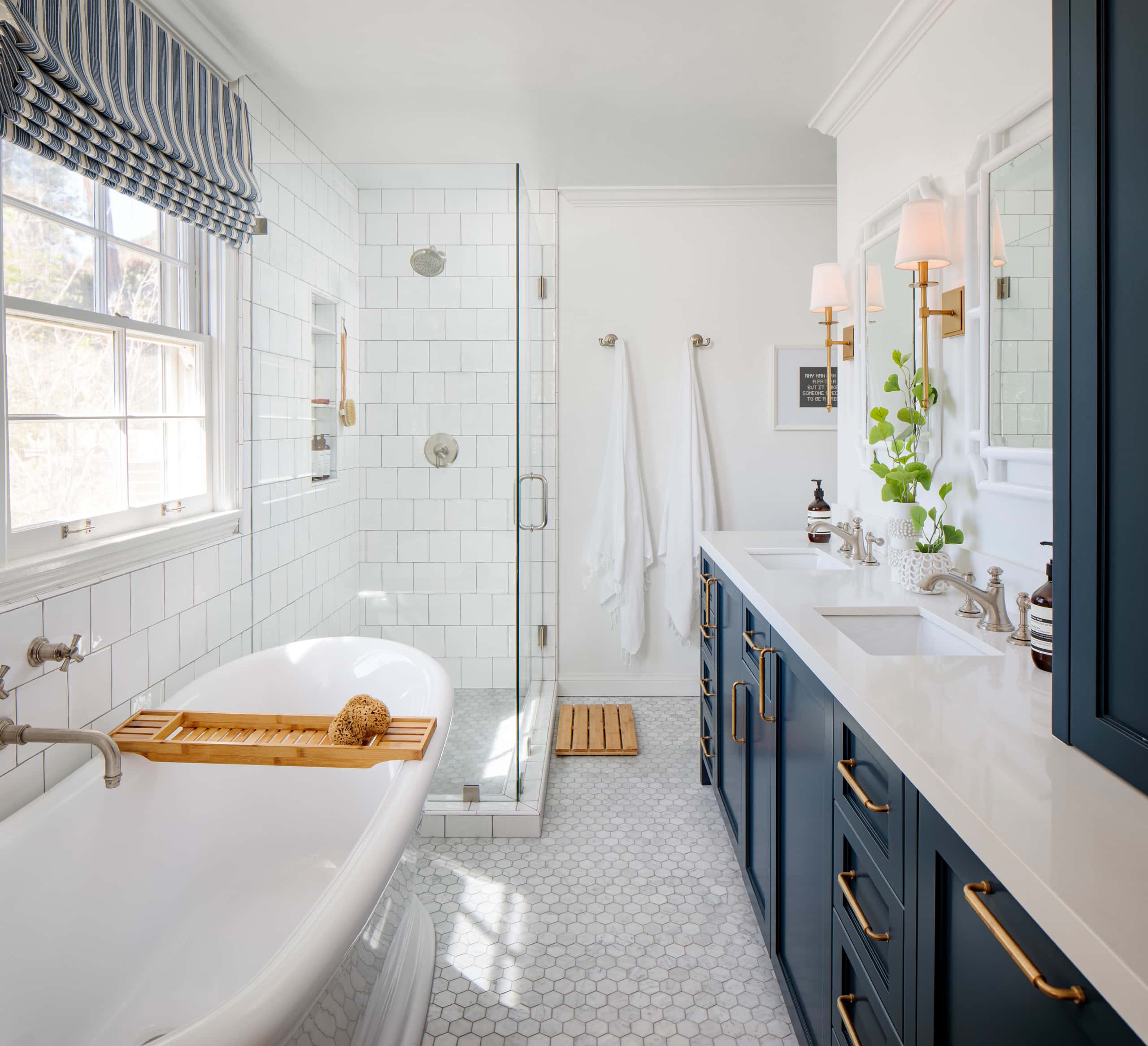 Coastal Themed Bathroom with Beachy Additions