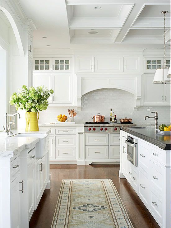 Cottage-style White Kitchen Cabinet