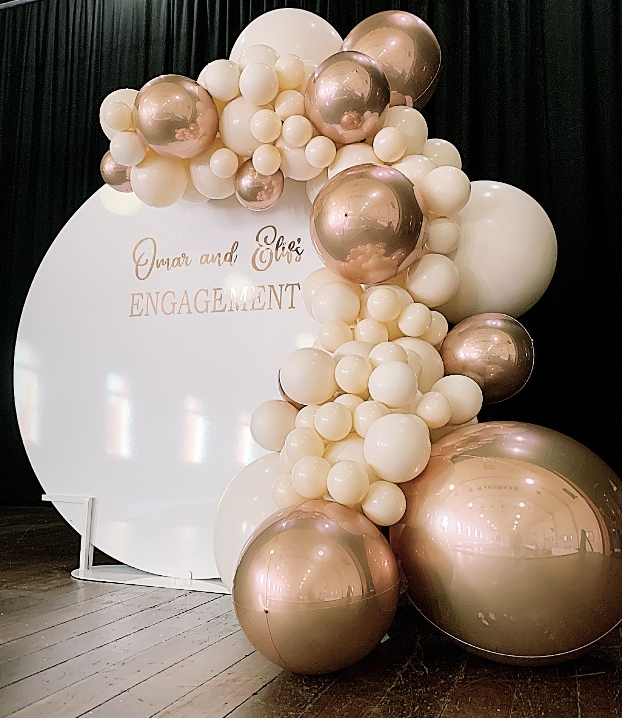 DIY Balloon Garland for Engagement Party