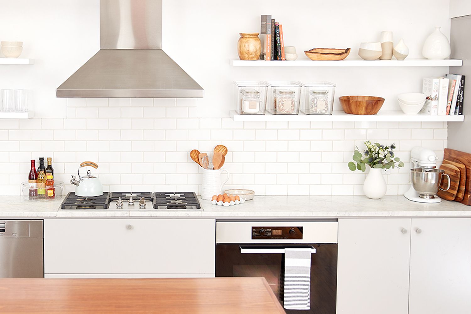 Exposed Kitchen Shelving