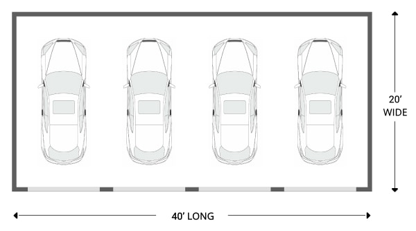 Four-Car Garage Dimensions