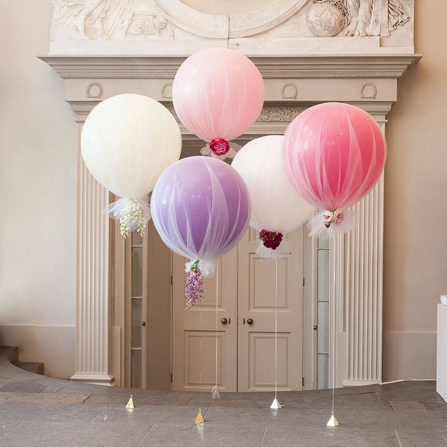 Giant Balloon Wrapped in Tulle