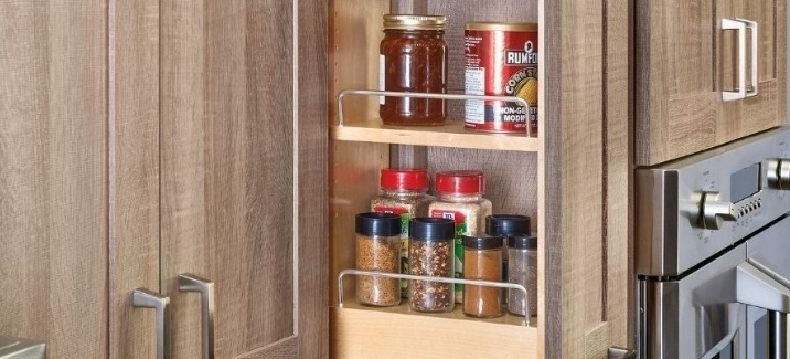 How to Arrange a Spice Cabinet with Pull-Out Feature