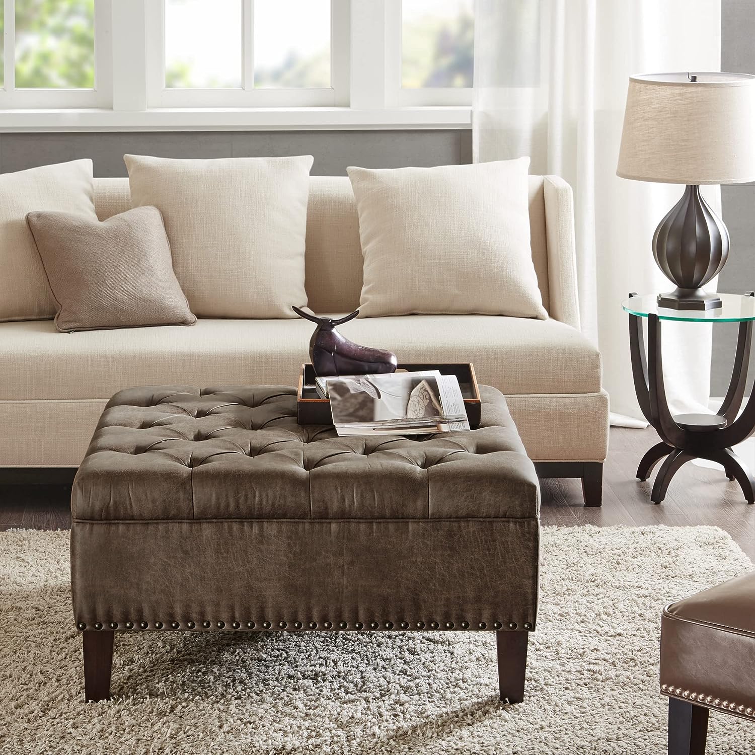 Madison Tufted Square Ottoman