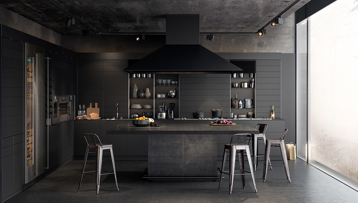 Modern Black Kitchen Design