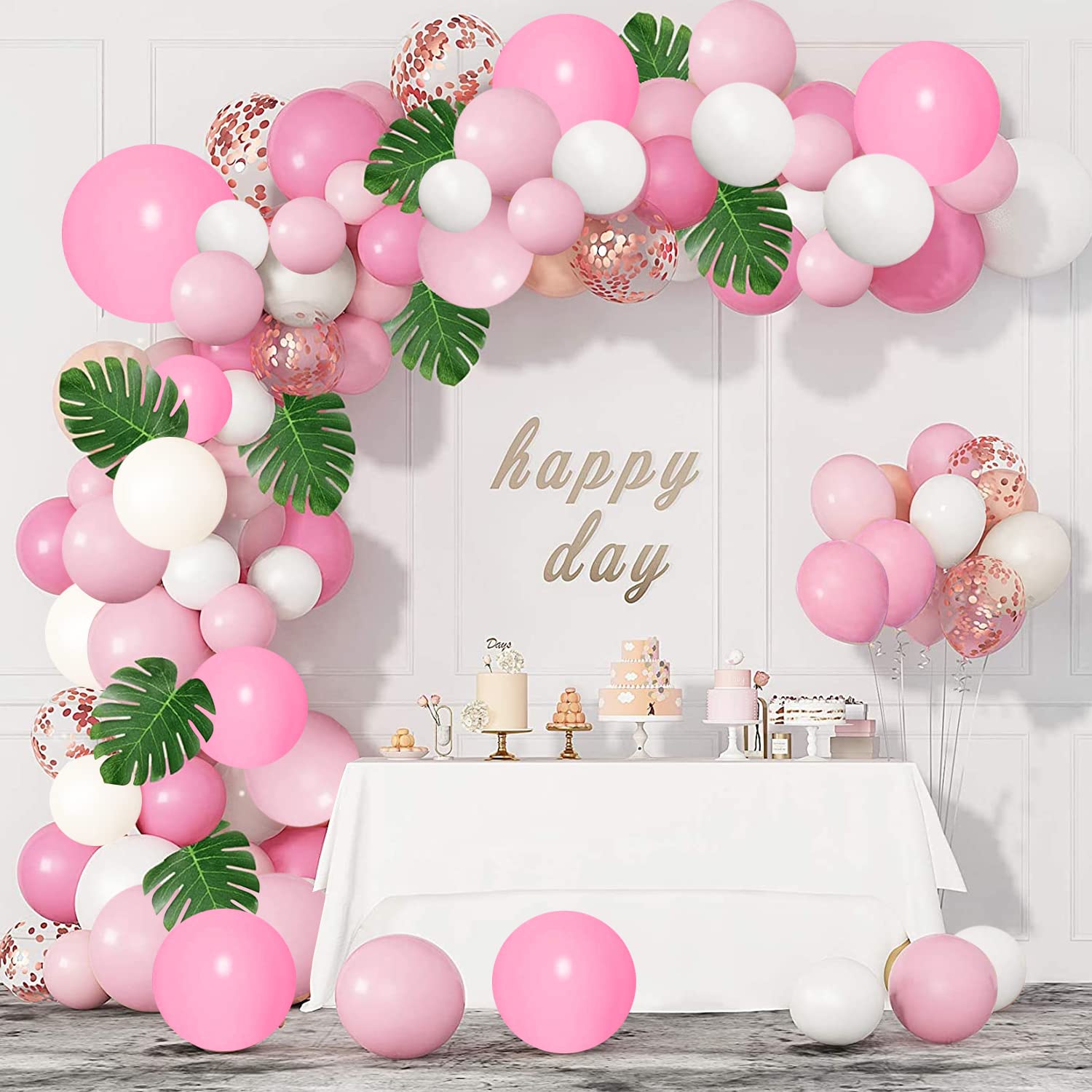 Pink-Themed-Balloon-Decor-for-Birthday-Party