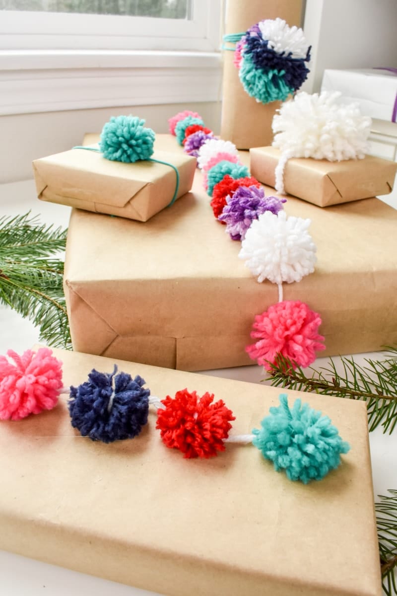 Pompoms on Gifts