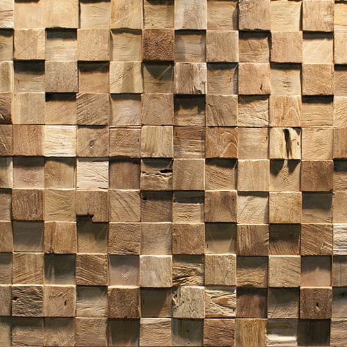 Square Wood Wall Design