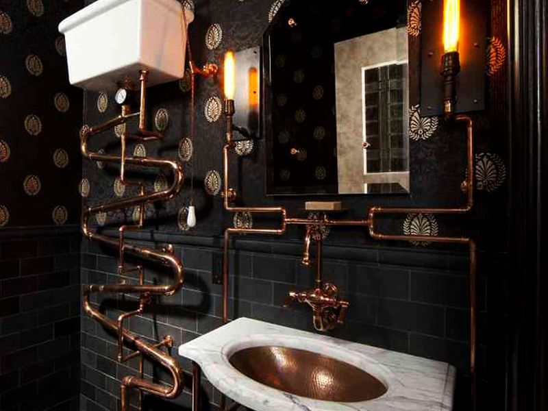 Steampunk Style Bathroom with Gears