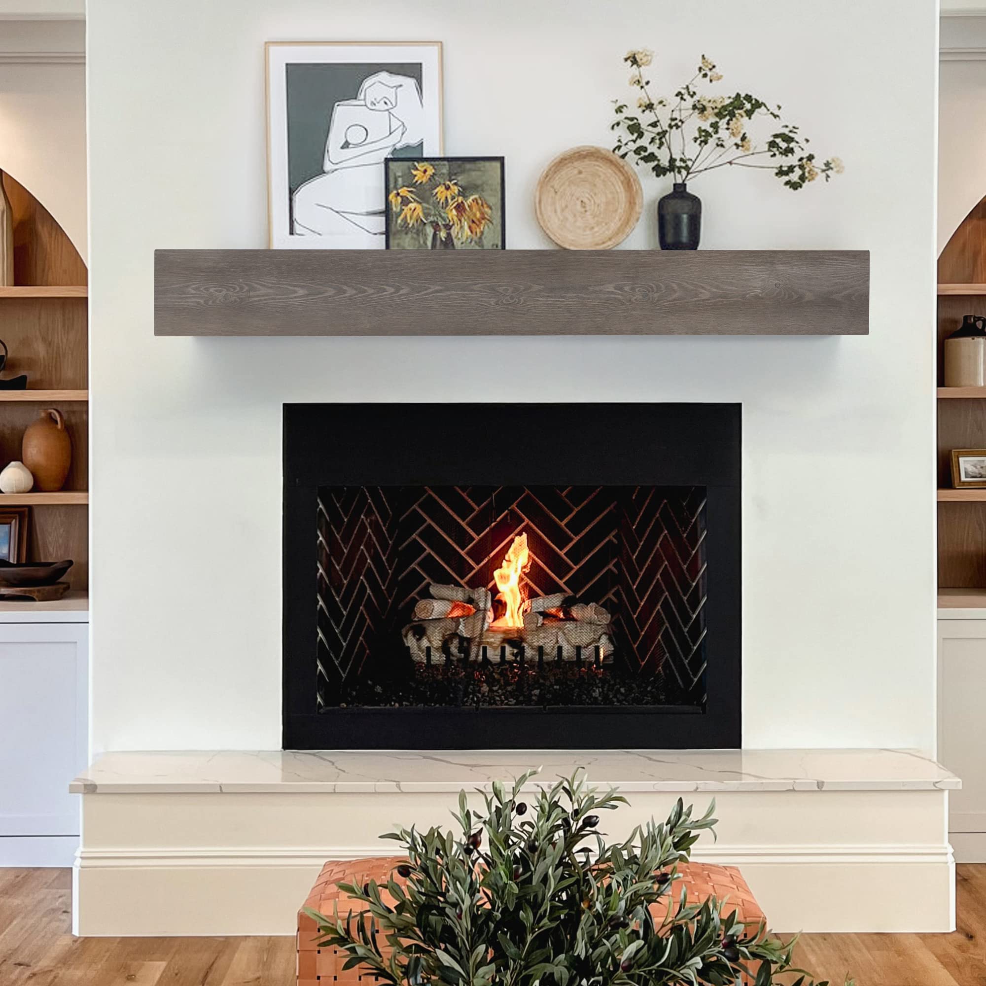 Thick-Wooden-Shelf-Above-the-Fireplace