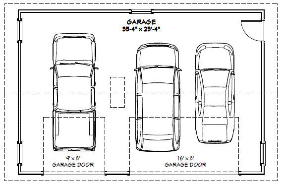 Three Car Garage Dimensions
