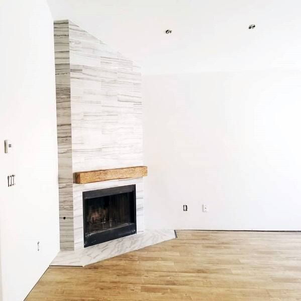 Tile Border Around the Fireplace