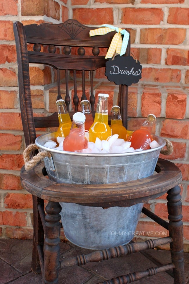 Vintage Chair Drink Stand