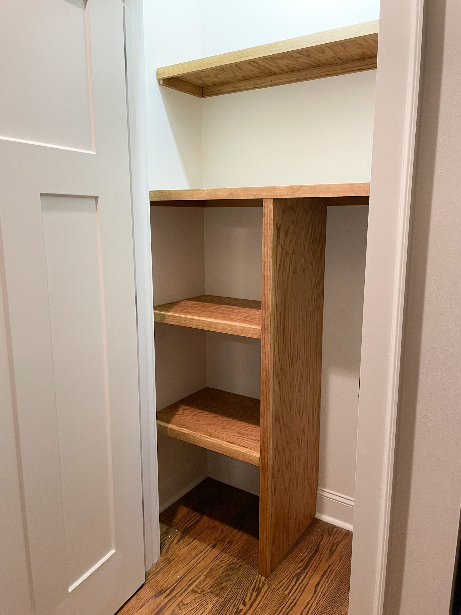 Wooden DIY Closet Shelves