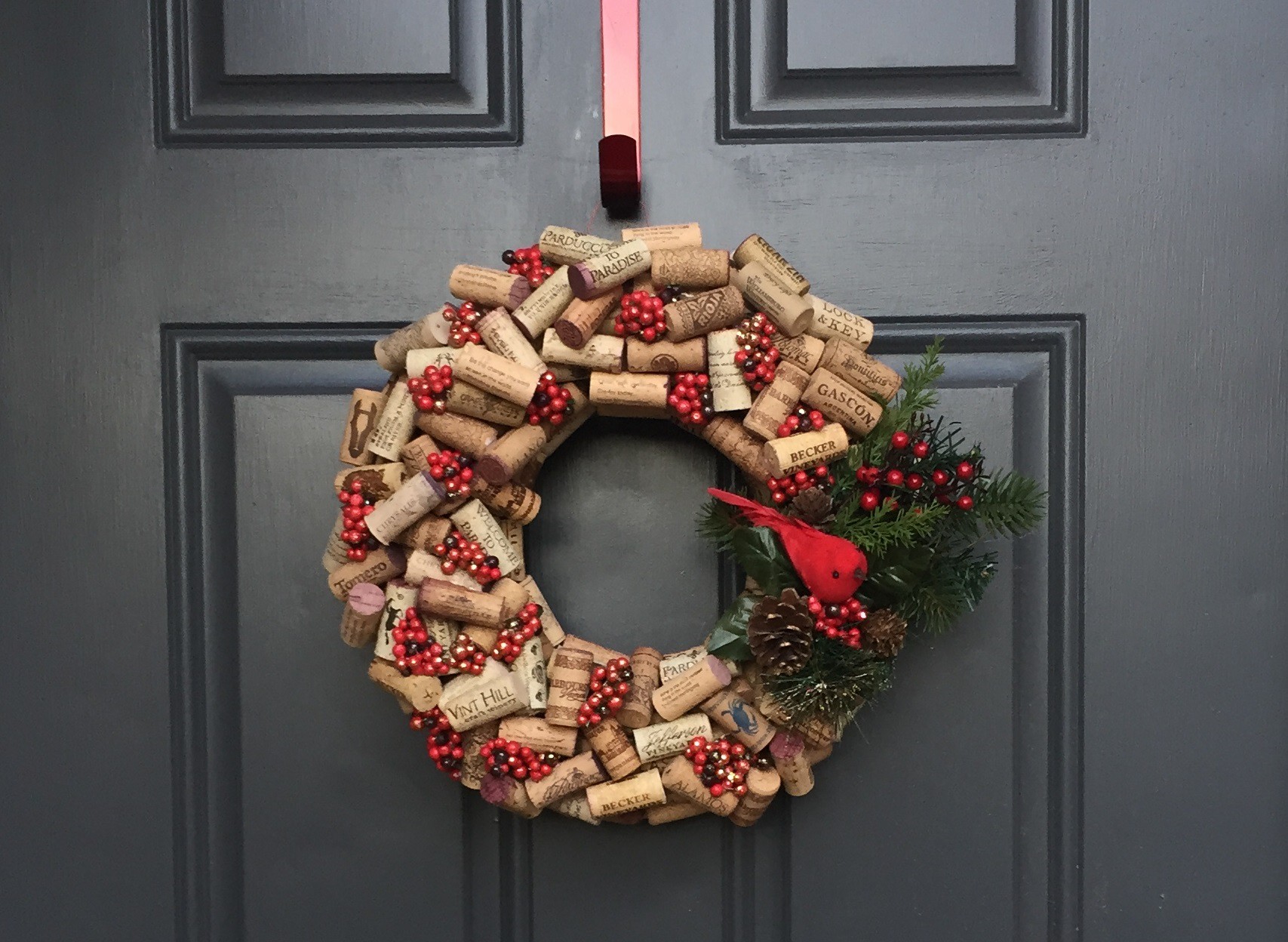 Wreath from Wine Corks