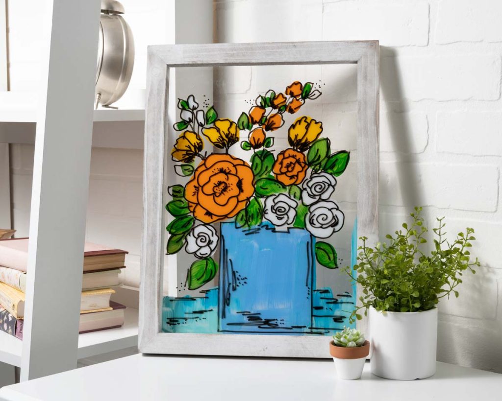 easy designs for glass painting