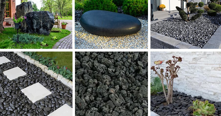 Add Dark Boulders in Your Garden