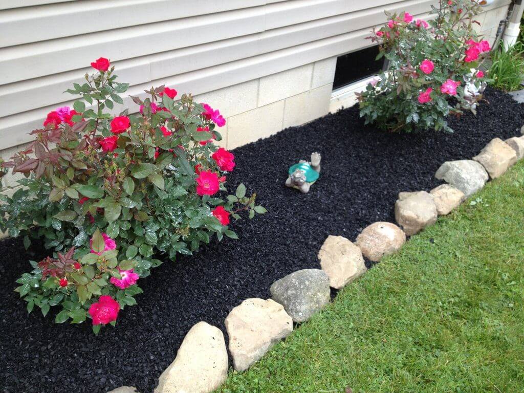 Black Mulch as a Focal Point