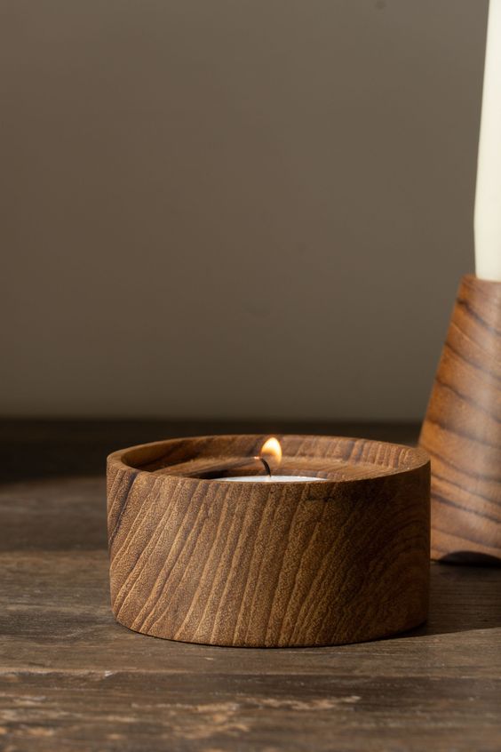 Candle Holders Made of Wood