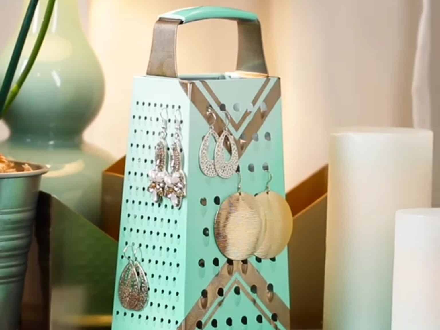 Cheese Grater Earring Holder