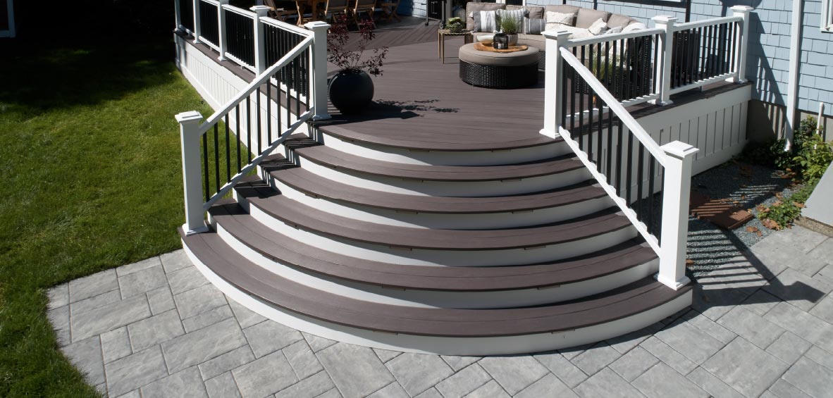 Concrete Landings Required for Curved Deck Stairs