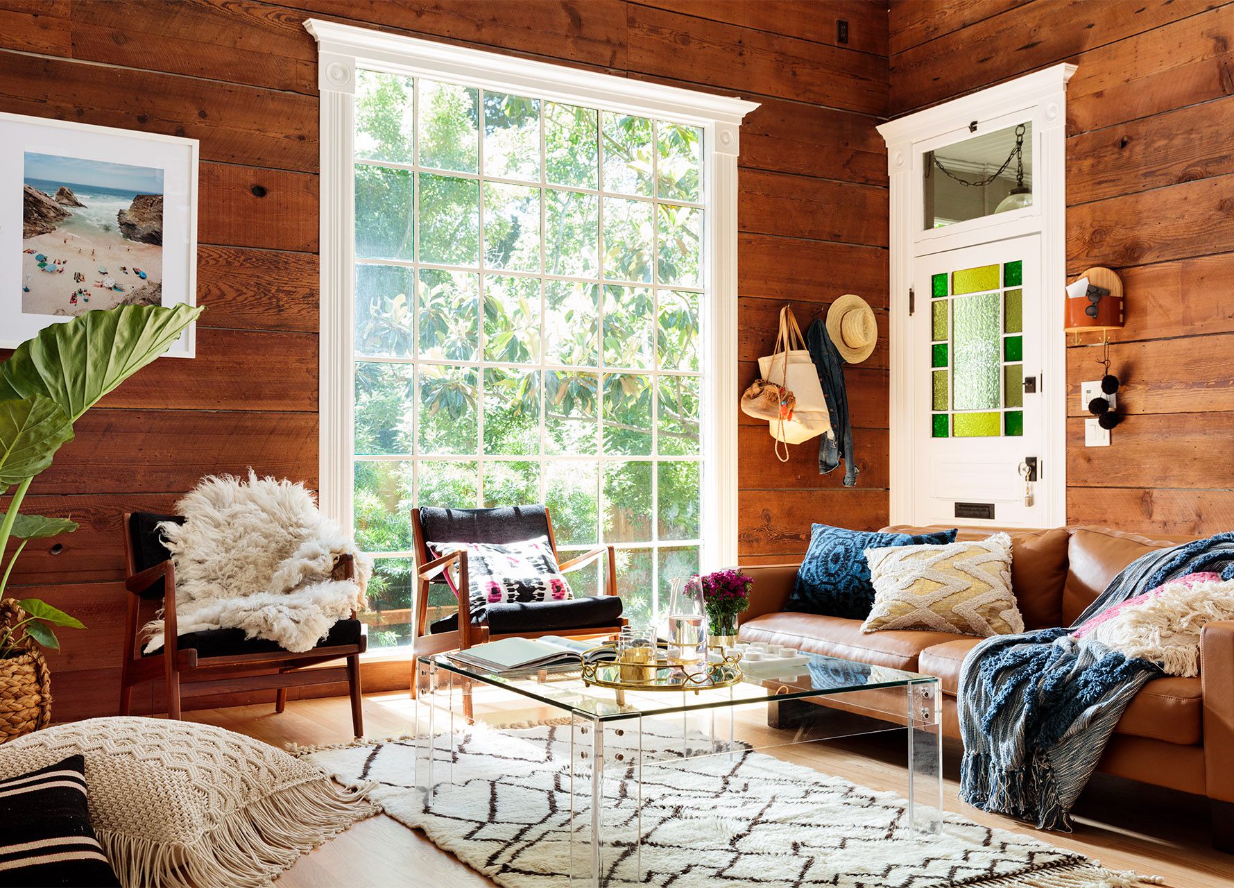 Olive Green + Leather Earthy and Inviting