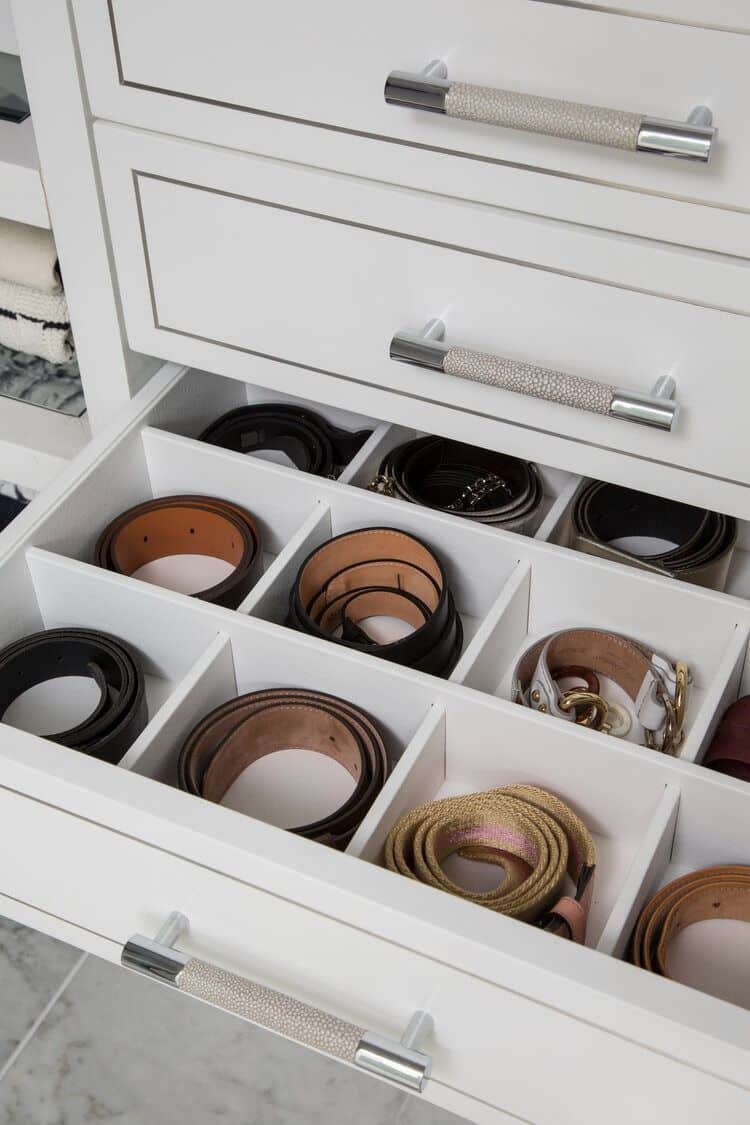 Organized Belt Drawers