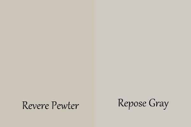 Sherwin Williams Repose Gray and Revere Pewter