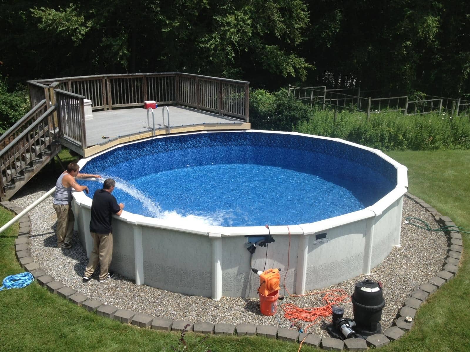 Surround the Pool with Pea Pebbles