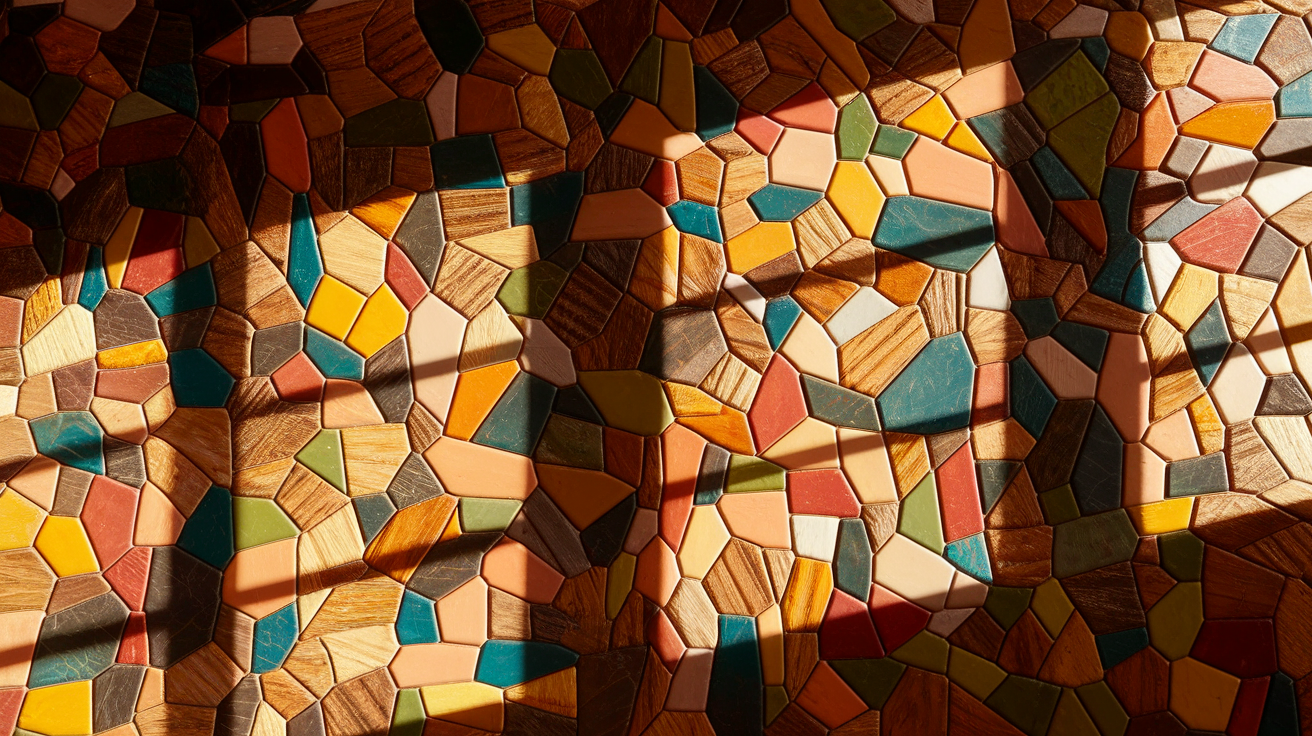 Handcrafted_Mosaic_From_Wood_Scraps