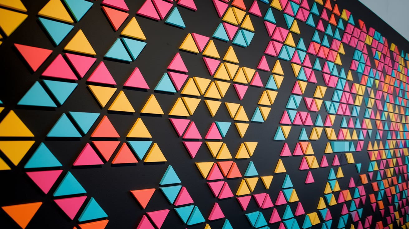 Painted_Wood_Triangles_Over_Black_Base