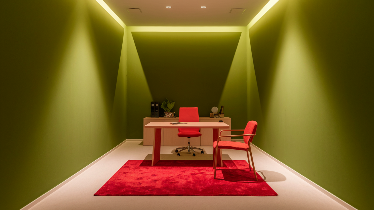 Red_Rug_Accent_Against_Green_Walls