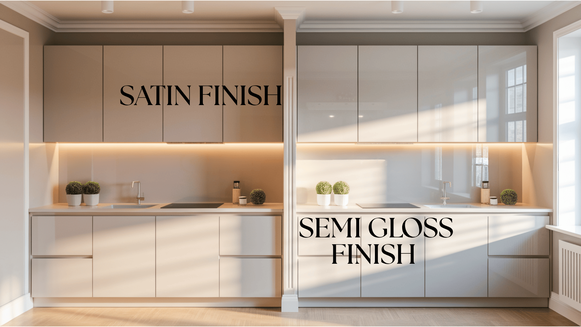 Satin vs. Semi-Gloss Cabinets Finish: Key Difference
