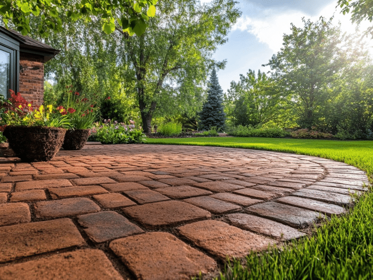 reclaimed brick patio