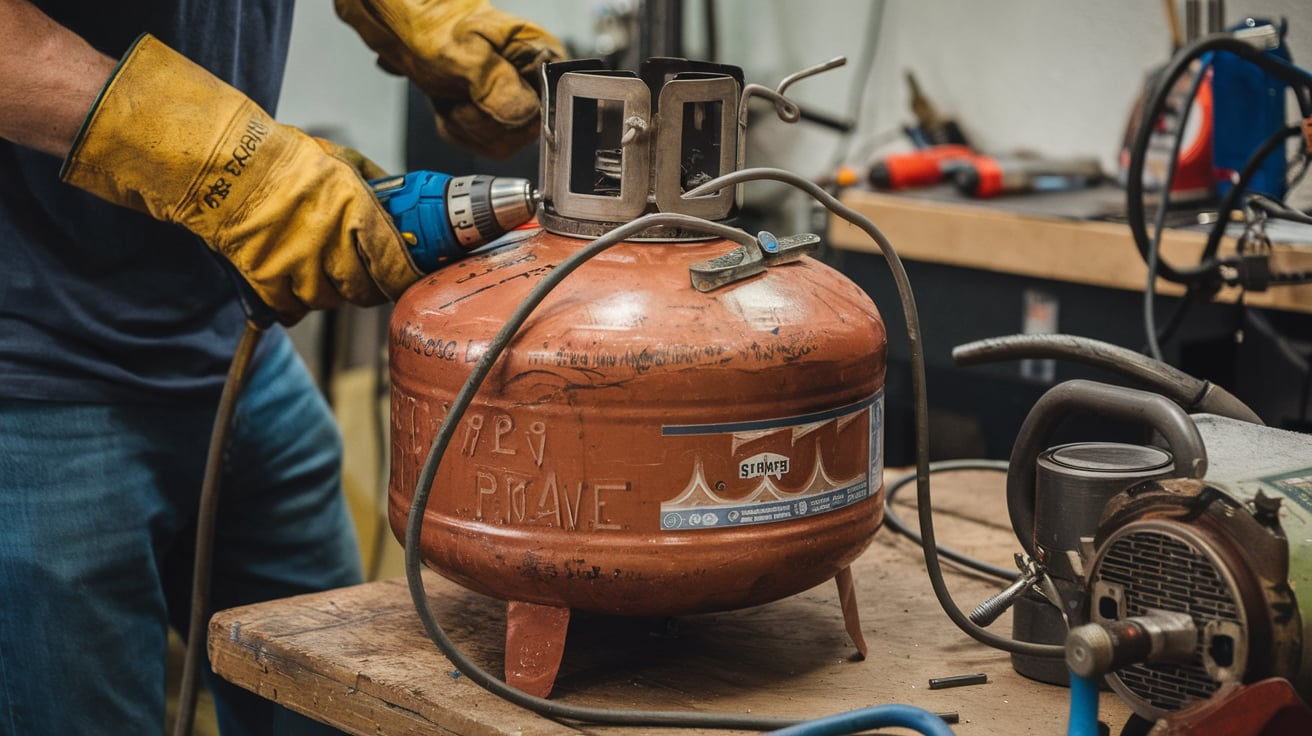 10. Propane Tank Stove
