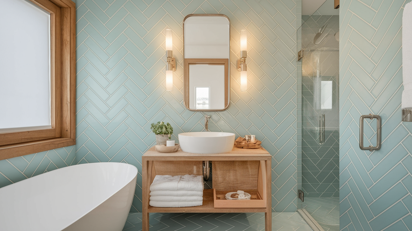 12. Coastal Calm Subway Tiles
