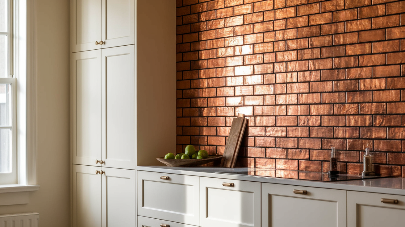 13. Aged Copper Metallic Finish Brick
