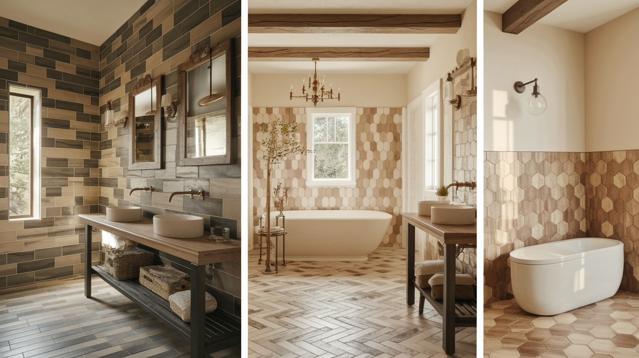 15 Rustic Farmhouse Bathroom Tile Designs to Inspire You