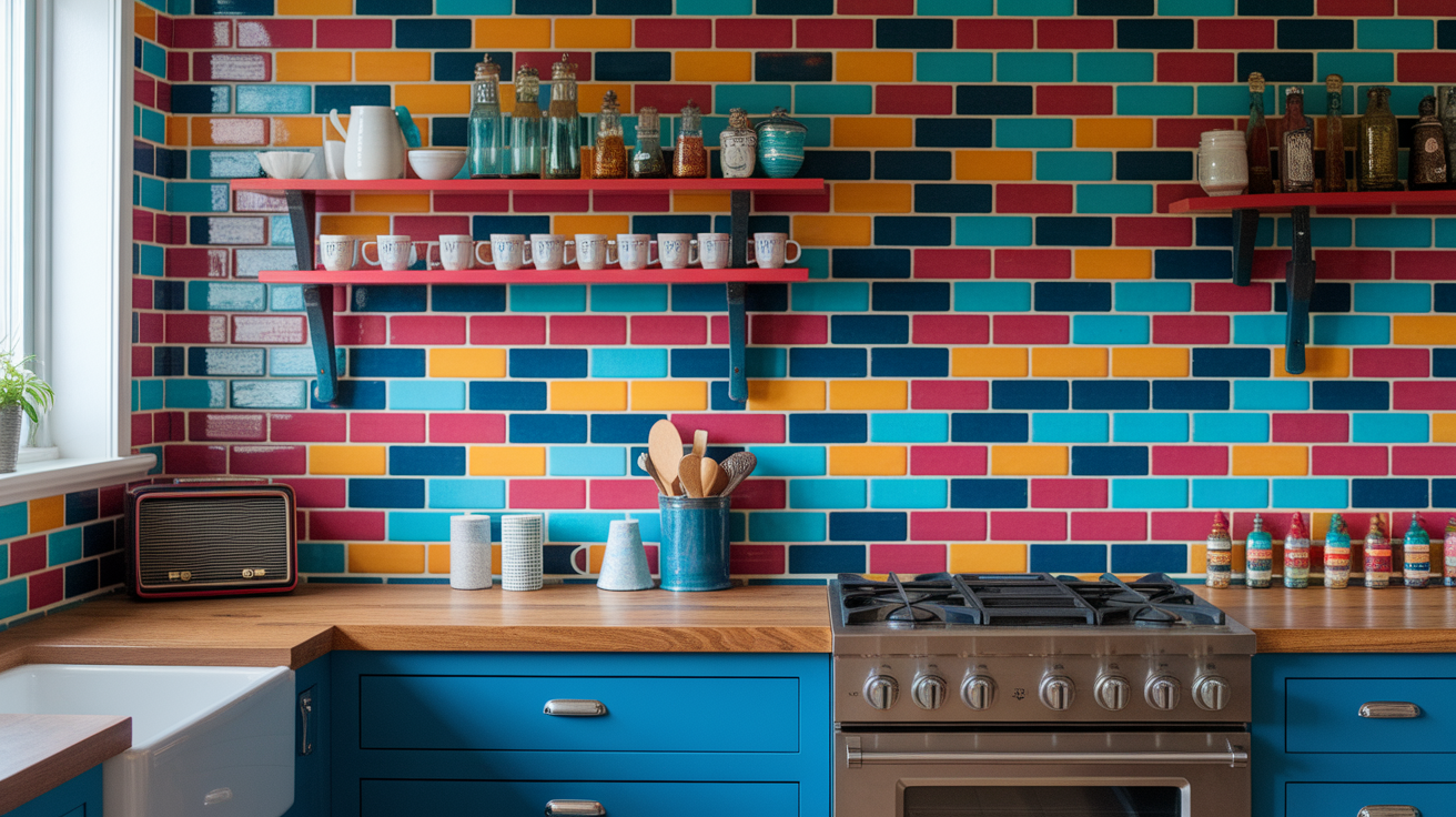 17. Mismatched Multicolor Brick
