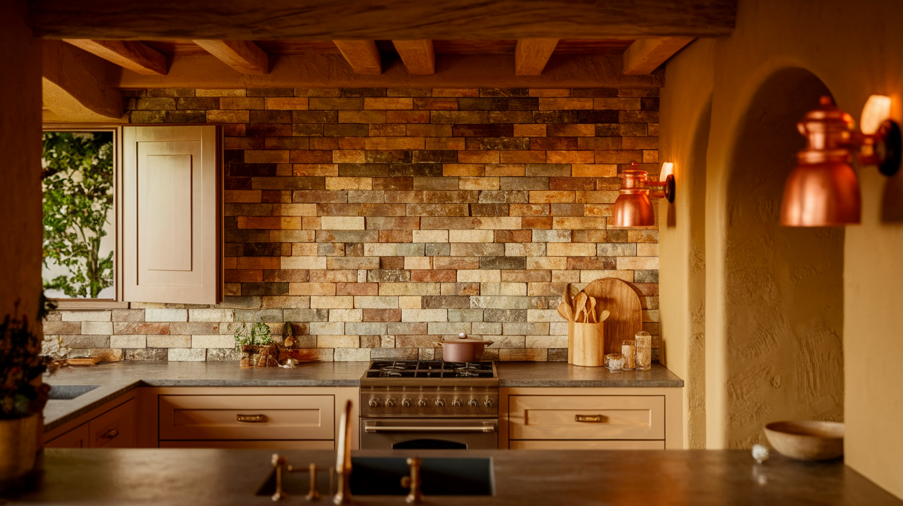 26. Natural Stone and Brick Combination
