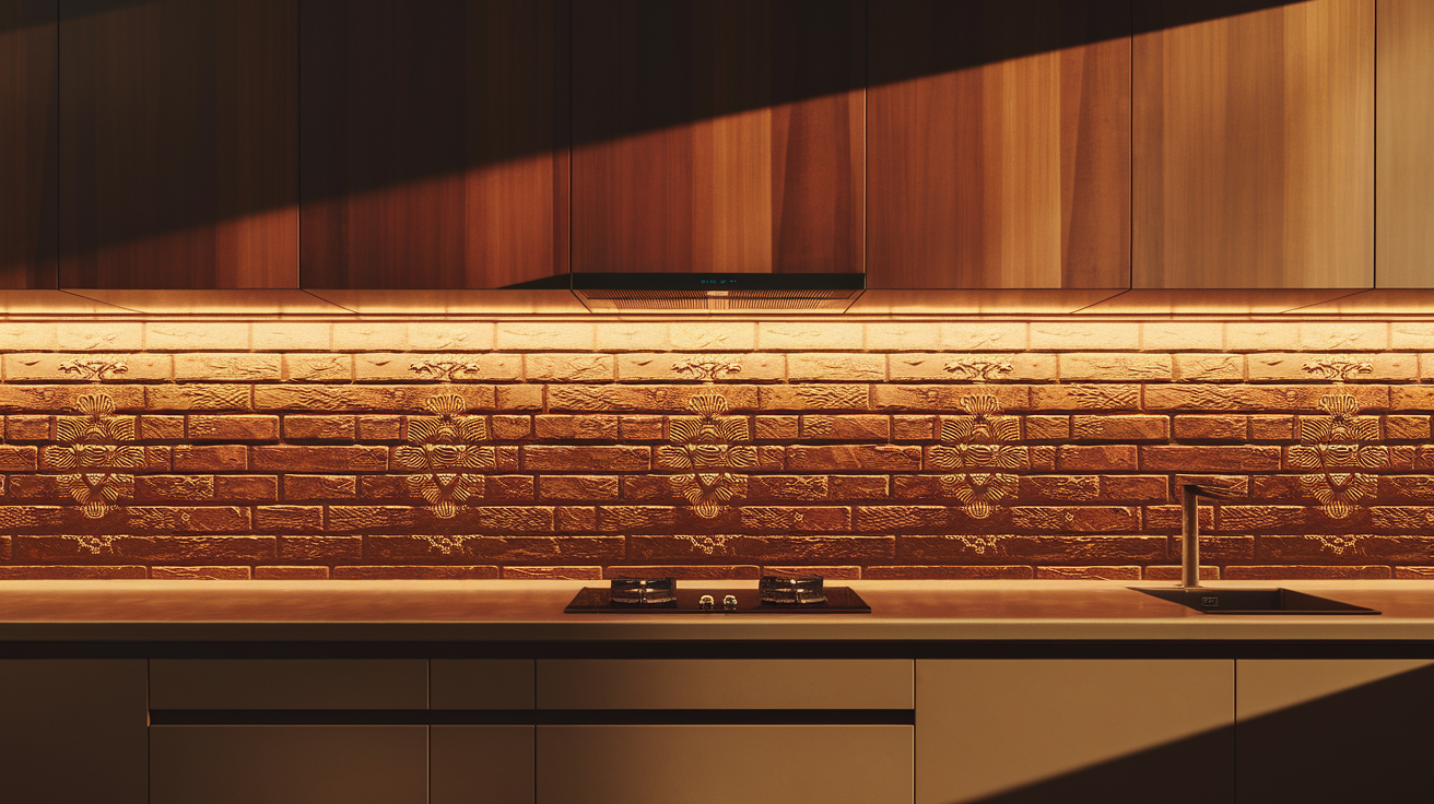 29. Laser-Etched Brick Backsplash
