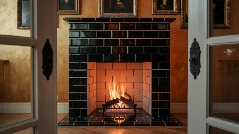 37 Creative Black Fireplace Designs You’ll Love