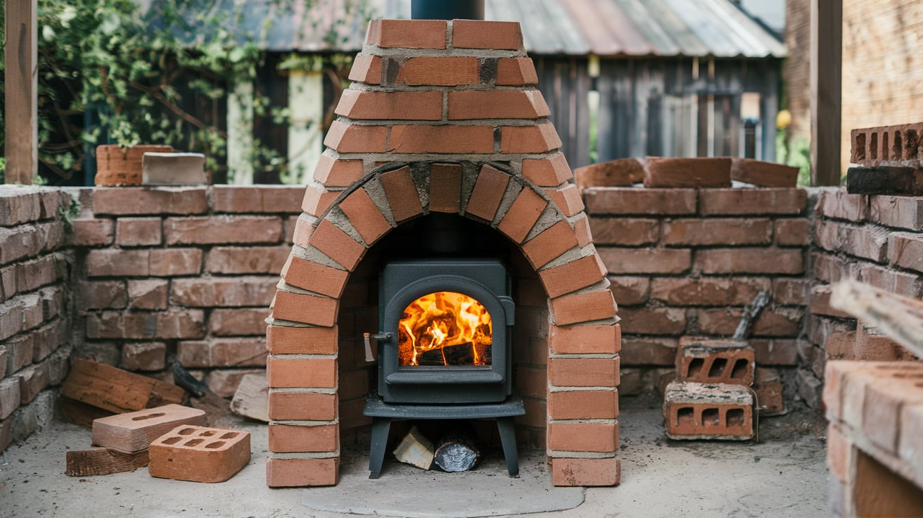 4. Brick Rocket Stove
