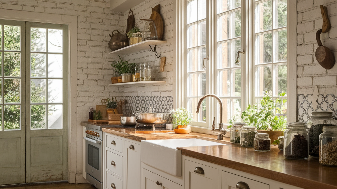 5. Antique Whitewashed Brick
