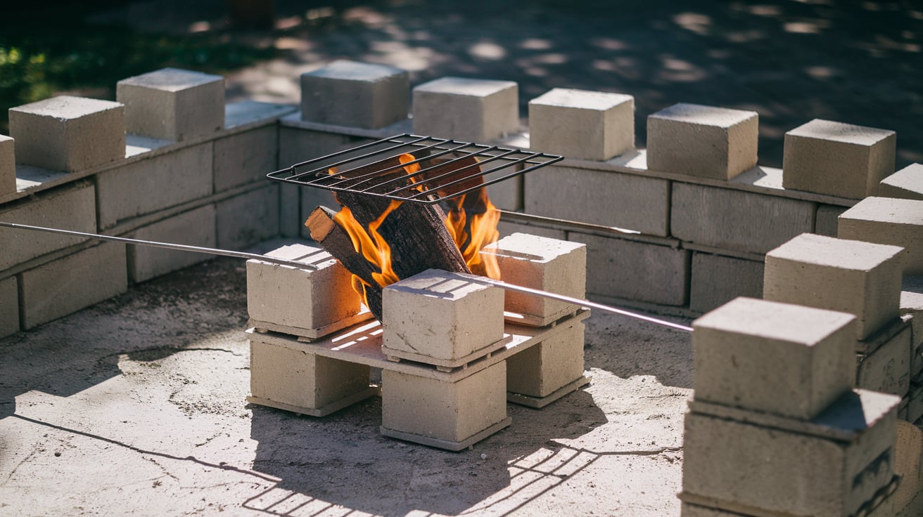 6. Cinder Block Stove
